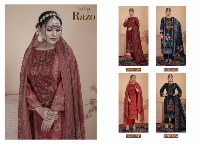 Azara Razo By Radhika Muslin Digital Printed Dress Material Wholesale Online
